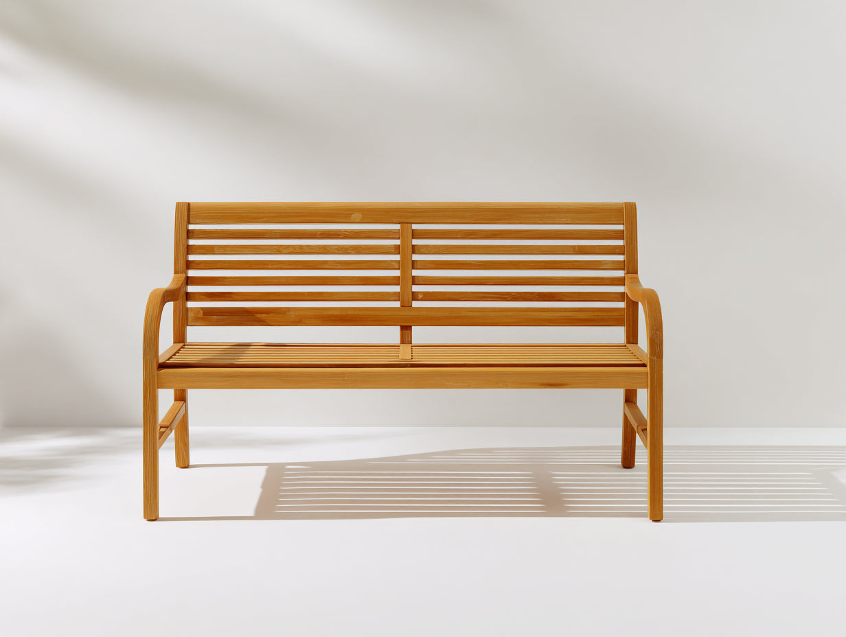 Banc de jardin - bois - 160x58x86 cm - miel - style classique