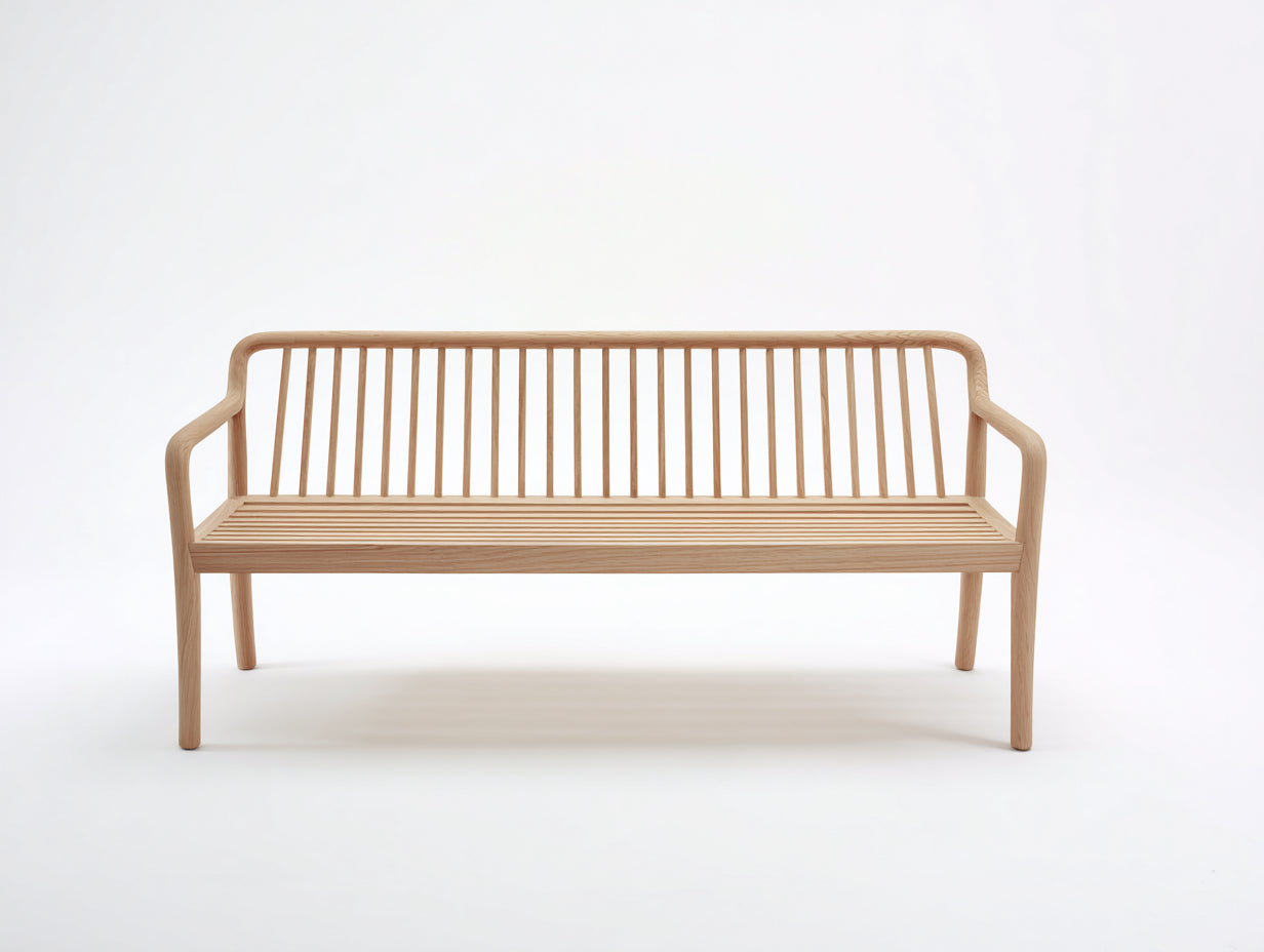 Banc de jardin - bois - 162x58x82 cm - naturel - design épuré