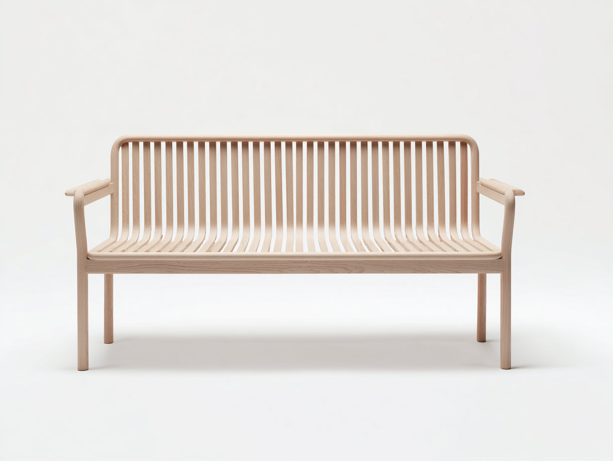 Banc de jardin - bois - 158x57x81 cm - naturel - design moderne
