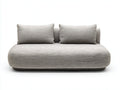 Canapé droit - tissu bouclé - 224x104x73 cm - gris clair - moderne