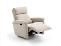 Fauteuil relax - tissu bouclé-métal - 92x98x106 cm - beige - contemporain